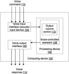 Voice-controlled assistant volume control