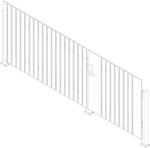 Fence panel with gate