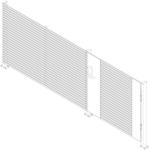 Fence panel with gate