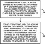 Control of wireless connectivity based on inability to interpret system message data flagged as critical to operation