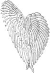 Angel wings sculpture