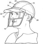 Facemask affixed to a baseball cap