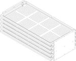 Set of drawer trays for medical and laboratory equipment