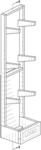 Freestanding ladder storage rack