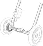 Wheeled frame with motor
