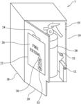 Safety device cabinet with a safety switch having an integrated light