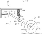 Caster wheel with constant force mechanism