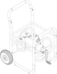 Metal hose cart