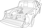 Truck bed with selectively actuated magnetic floor sections