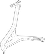Part of a rollator frame