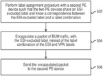 Provider edge device and method implemented thereon for ethernet virtual private network