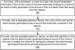 Methods and apparatus to assist listeners in distinguishing between electronically generated binaural sound and physical environment sound