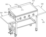 Outdoor cooking station with griddle, system and method thereof