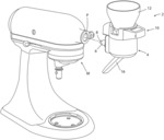 Sifter scale attachment for stand mixer