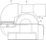 Water heater blower assembly having a low exhaust port
