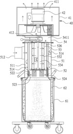 Upright two-stage dust collector