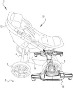 Collapsible rocking device for a pushchair, pushchair provided therewith and method therefor