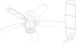 Combined ceiling fan blade and blade iron