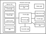 Wearable camera and a method for power consumption optimization in the wearable camera