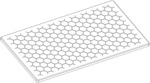 Glass desktop with honeycomb pattern