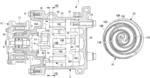 Scroll compressor including end-plate side stepped portions of each of the scrolls corresponding to wall-portion side stepped portions of each of the scrolls