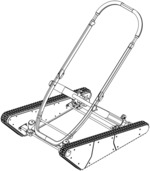 Tracked stroller frame device