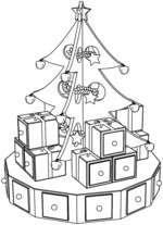 3D Christmas tree advent calendar