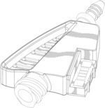 Catheter hub with an electrical connector