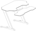 Gaming desk with polygon top