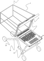 SHOPPING TROLLEY WITH A MOVABLE REAR WALL FACILITATING ACCESS TO THE BASKET
