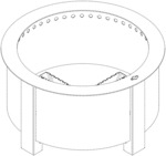 Air inlet assembly for fire pit