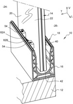 ARRANGEMENT FOR SECURING A PANEL IN A RAIL BY TIGHTENING OUTER WEDGES FROM AN INNER SIDE OF THE PANEL
