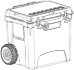 Multifunctional cooler box with wheels