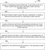 SYSTEM AND METHOD OF GENERATING PRIVATE NOTIFICATIONS BETWEEN USERS IN A COMMUNICATION SESSION