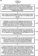 System, device, and method for responding to location-variable group electronic digital assistant inquiries