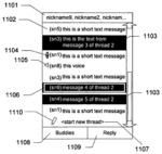 Voice and text group chat display management techniques for wireless mobile terminals
