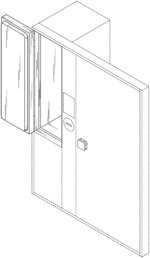 Door with refrigerator and delivery storage box