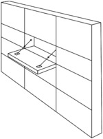 Adjustable support structure for display tile