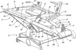 Passenger seat with support structure including offset struts