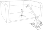 Motorized rotatable treadmill and system for creating the illusion of movement