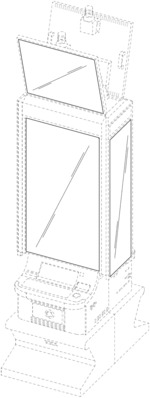 Set of display screens for a gaming machine bank