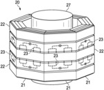 Cylindrical continuous-slot antenna made from discrete wrap-around antenna elements