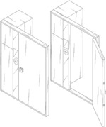 Door with refrigerator and delivery storage box