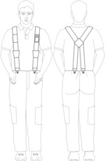 Pair of suspenders with cooler