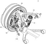 SUSPENSION DEVICE FOR IN-WHEEL MOTOR