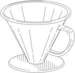 Pour-over coffee brewer
