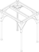 Building scaffolding panel assembly