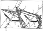 Bird excrement shields for electric power transmission towers