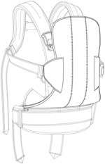 Front piece of a baby carrier