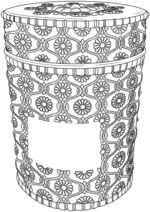 Flower-shaped cylindrical cup